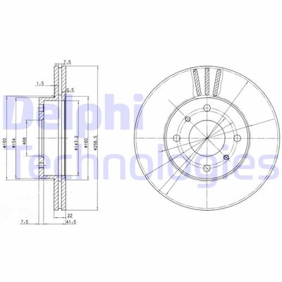 BG2567 DELPHI Тормозной диск