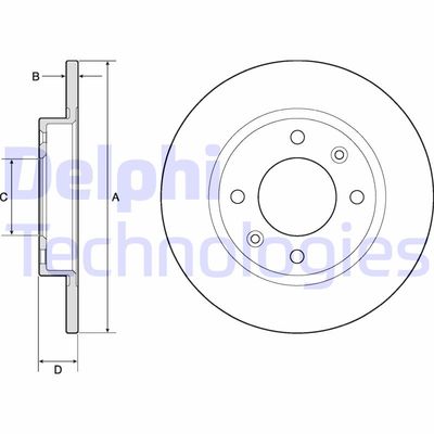 BG2572 DELPHI Тормозной диск