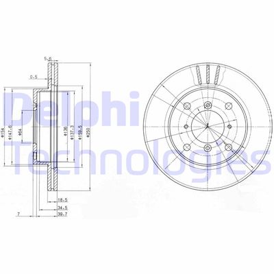 BG2583 DELPHI Тормозной диск