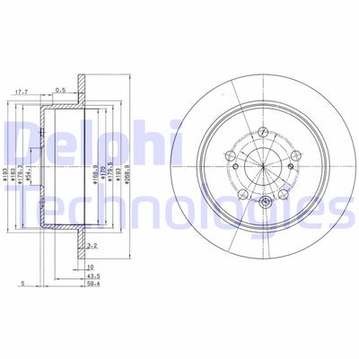 BG2594 DELPHI Тормозной диск