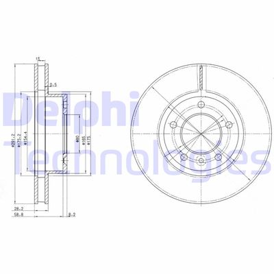 BG2613 DELPHI Тормозной диск