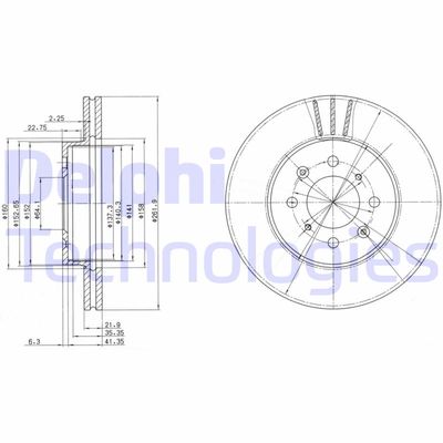 BG2615 DELPHI Тормозной диск