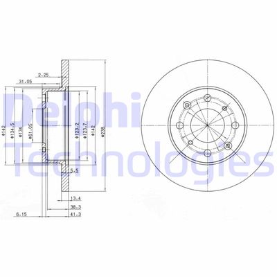 BG2616 DELPHI Тормозной диск