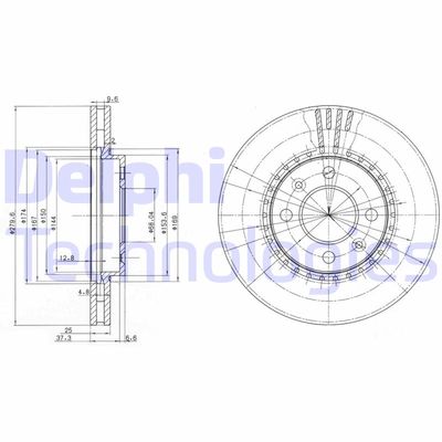 BG2619 DELPHI Тормозной диск