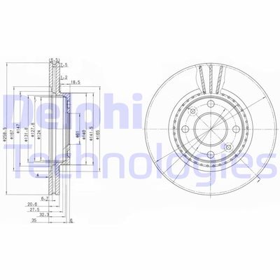 BG2625C DELPHI Тормозной диск