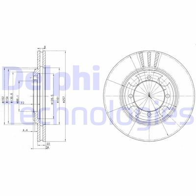 BG2628 DELPHI Тормозной диск