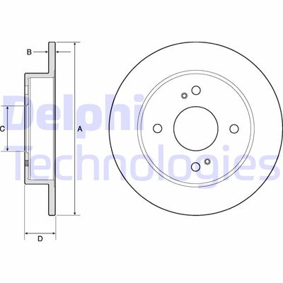 BG2634 DELPHI Тормозной диск