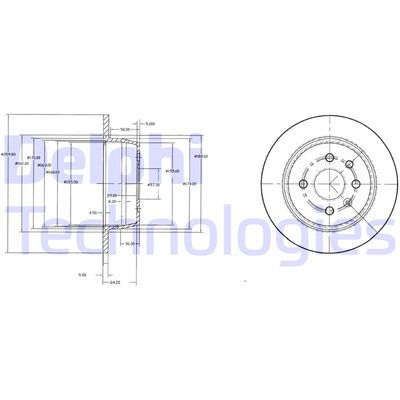 BG2635 DELPHI Тормозной диск