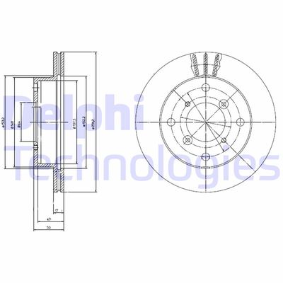 BG2645 DELPHI Тормозной диск