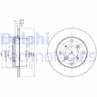 BG2646 DELPHI Тормозной диск