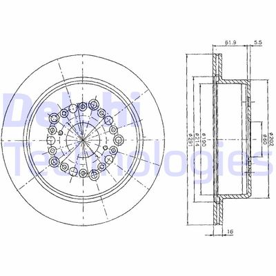 BG2662 DELPHI Тормозной диск