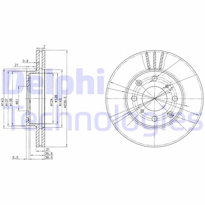 BG2673 DELPHI Тормозной диск