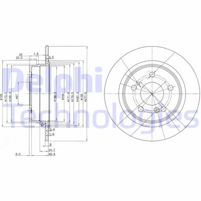 BG2676 DELPHI Тормозной диск