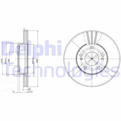 BG2682 DELPHI Тормозной диск