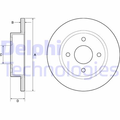 BG2683 DELPHI Тормозной диск