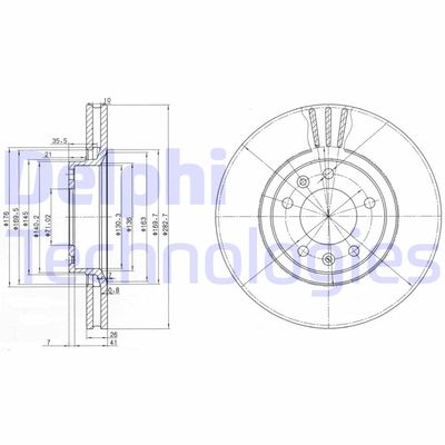 BG2688 DELPHI Тормозной диск