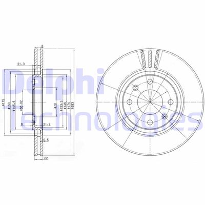 BG2690 DELPHI Тормозной диск