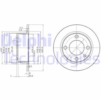 BG2691 DELPHI Тормозной диск