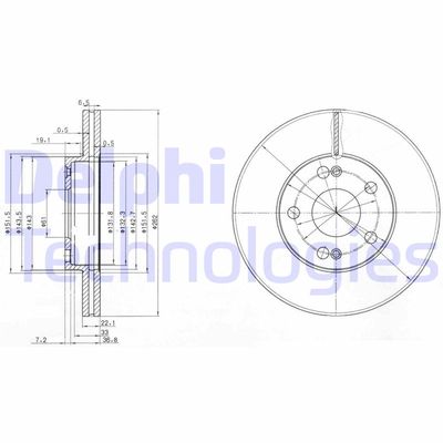 BG2695 DELPHI Тормозной диск