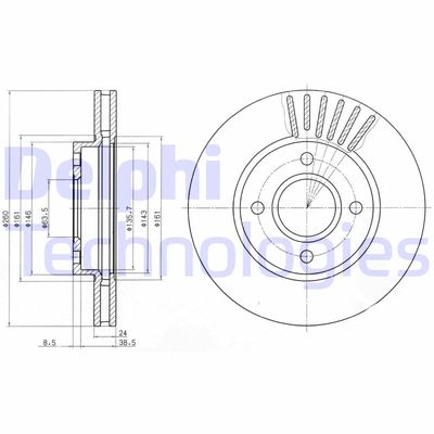 BG2699 DELPHI Тормозной диск