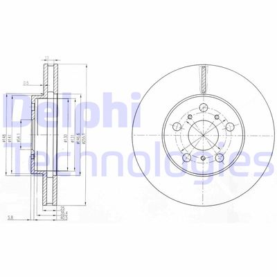 BG2711 DELPHI Тормозной диск