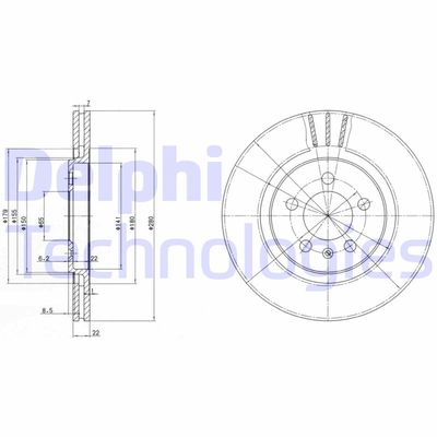 BG2713 DELPHI Тормозной диск