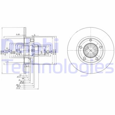 BG2714 DELPHI Тормозной диск