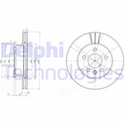 BG2717 DELPHI Тормозной диск