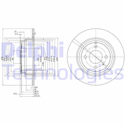 BG2721 DELPHI Тормозной диск