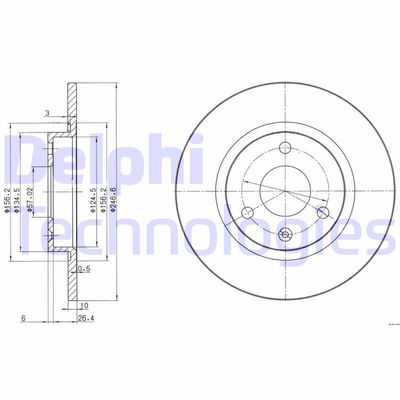 BG2724 DELPHI Тормозной диск