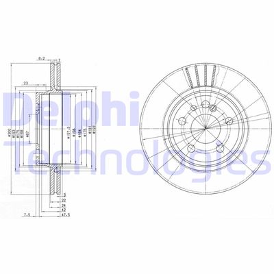 BG2740 DELPHI Тормозной диск