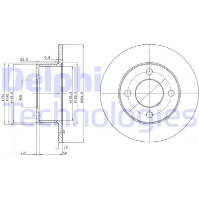 BG2747 DELPHI Тормозной диск