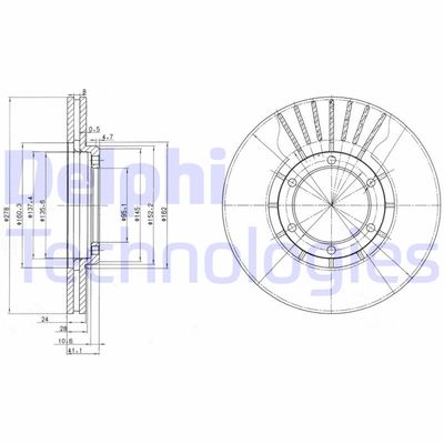 BG2751 DELPHI Тормозной диск