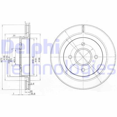 BG2758 DELPHI Тормозной диск