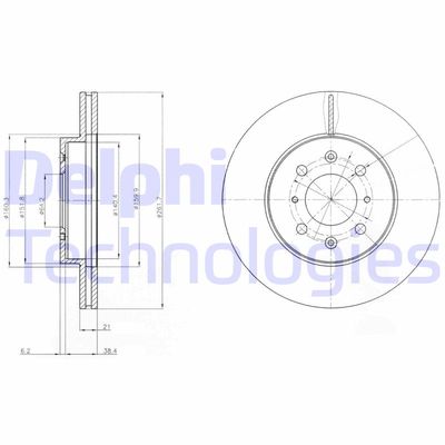 BG2759 DELPHI Тормозной диск