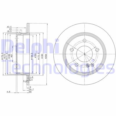 BG2761 DELPHI Тормозной диск