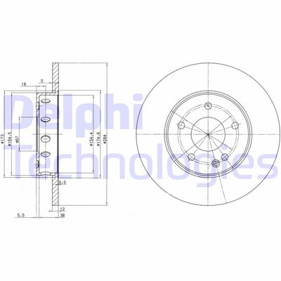 BG2769 DELPHI Тормозной диск