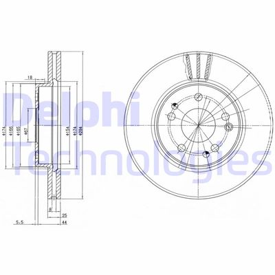 BG2772 DELPHI Тормозной диск