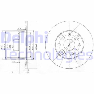 BG2778 DELPHI Тормозной диск