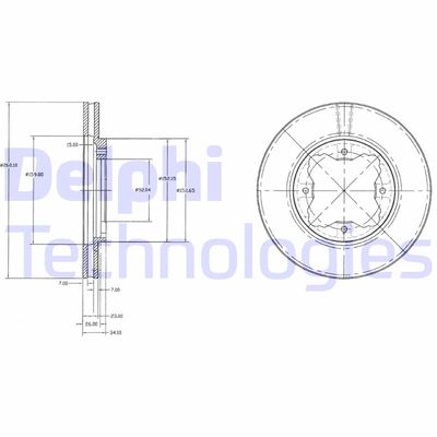 BG2798 DELPHI Тормозной диск