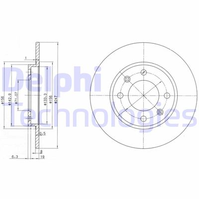 BG2800C DELPHI Тормозной диск