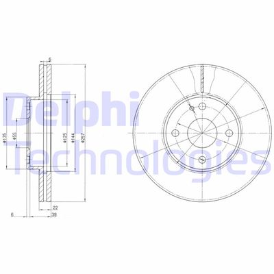 BG2804 DELPHI Тормозной диск