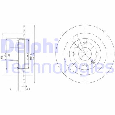 BG2805C DELPHI Тормозной диск