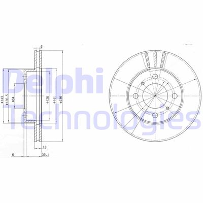 BG2810 DELPHI Тормозной диск