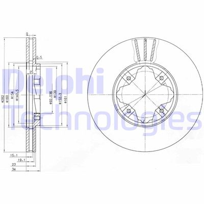 BG2816 DELPHI Тормозной диск