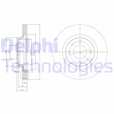 BG2825 DELPHI Тормозной диск