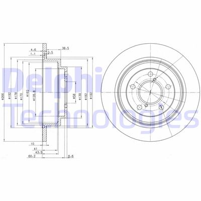 BG2826 DELPHI Тормозной диск