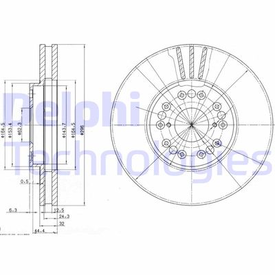 BG2829 DELPHI Тормозной диск