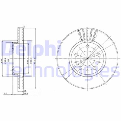 BG2841C DELPHI Тормозной диск