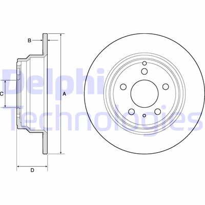 BG2842 DELPHI Тормозной диск